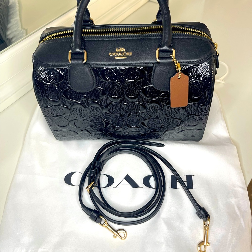 Signature PNT Leather Coach Mini Satchel